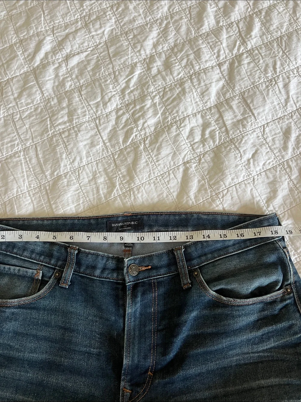 Banana republic men’s denim jeans, slim straight, 35/32